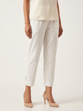 Classic White Chikankari Pants