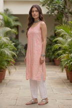 KC Blush Pink Chikankari Kurti