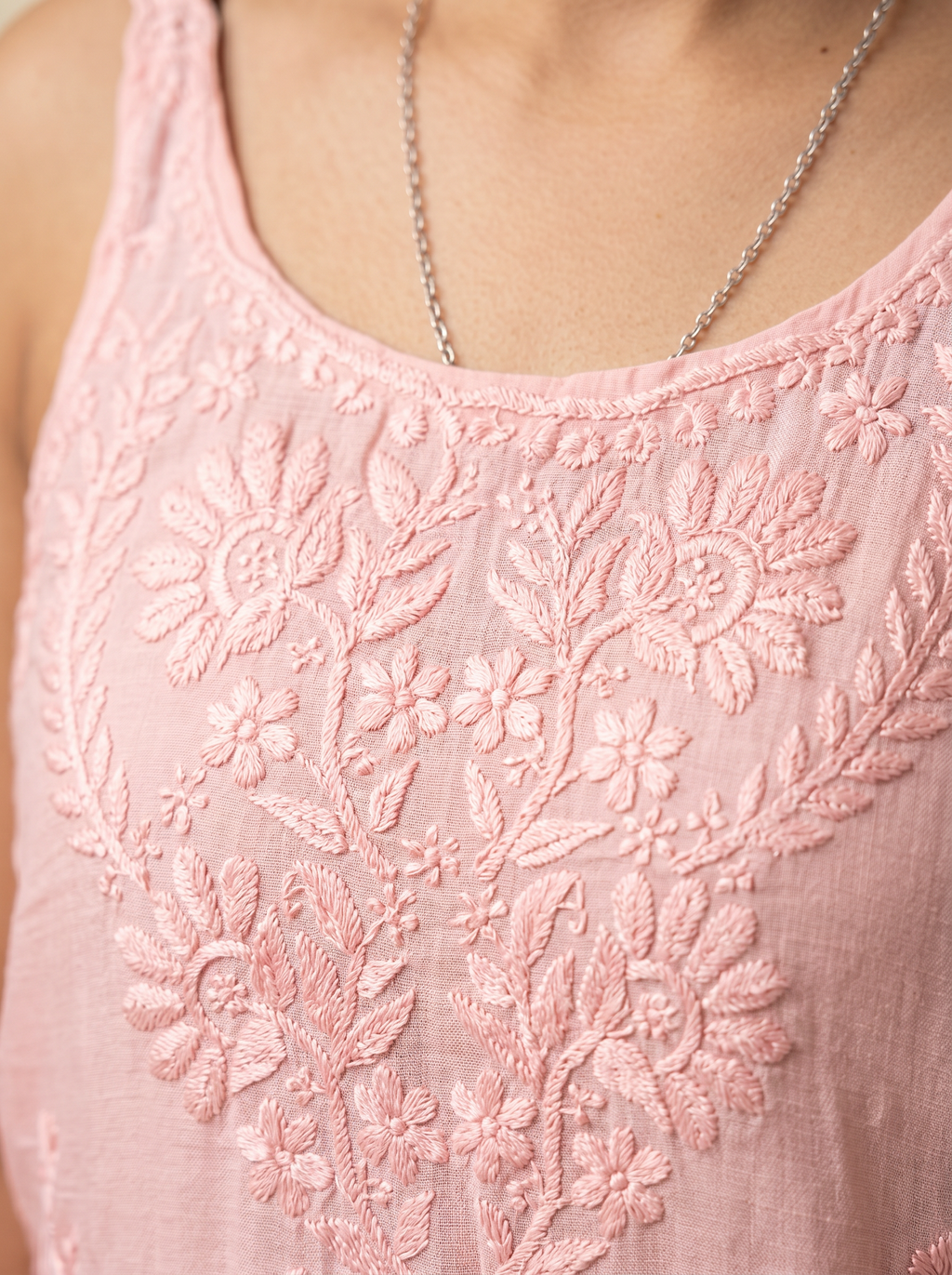 KC Blush Pink Chikankari Kurti
