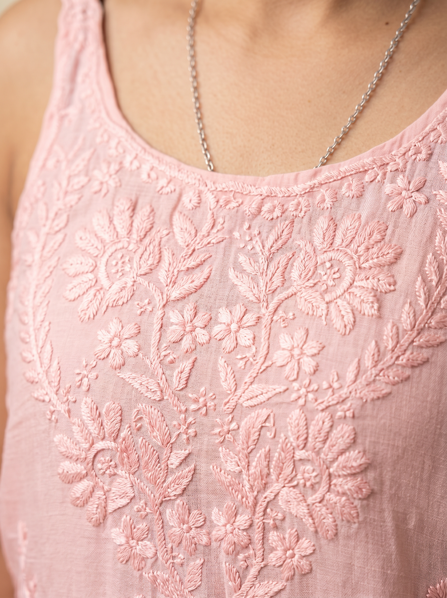 KC Blush Pink Chikankari Kurti