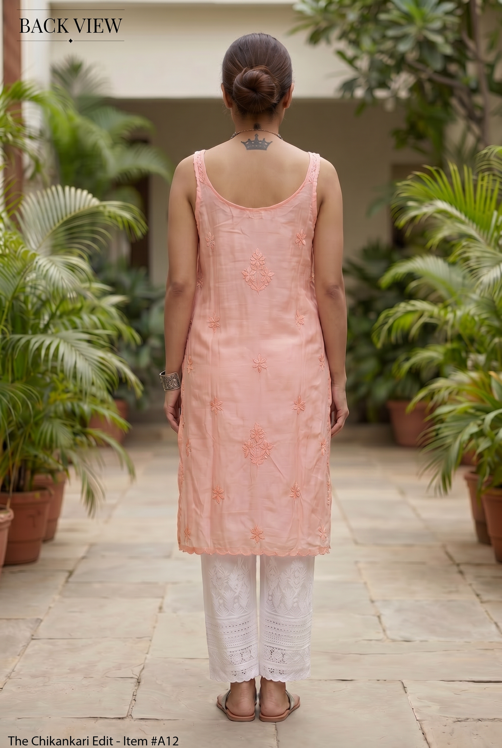 KC Blush Pink Chikankari Kurti