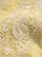 KC Gulzar Yellow Chikankari Kurta