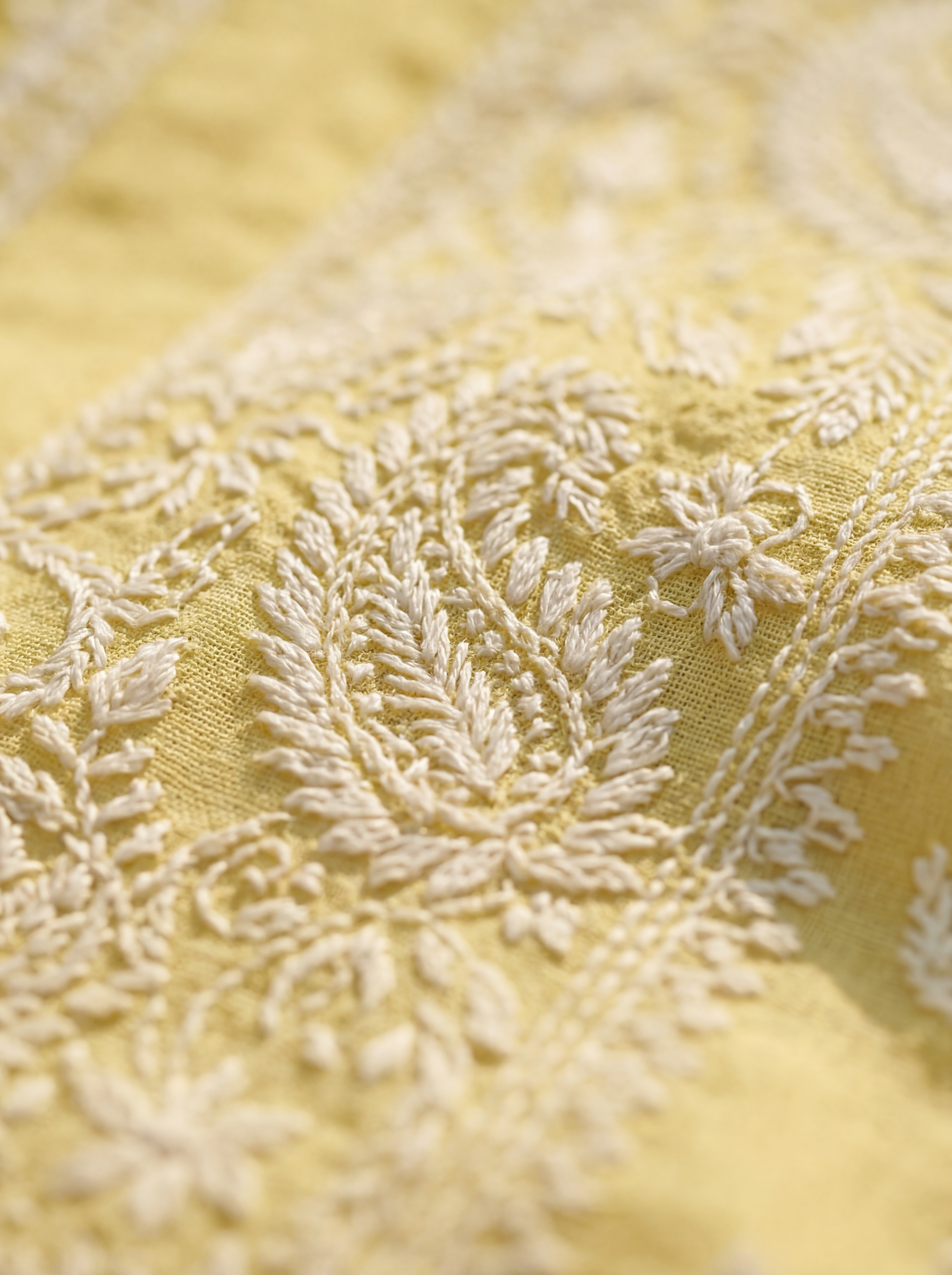 KC Gulzar Yellow Chikankari Kurta